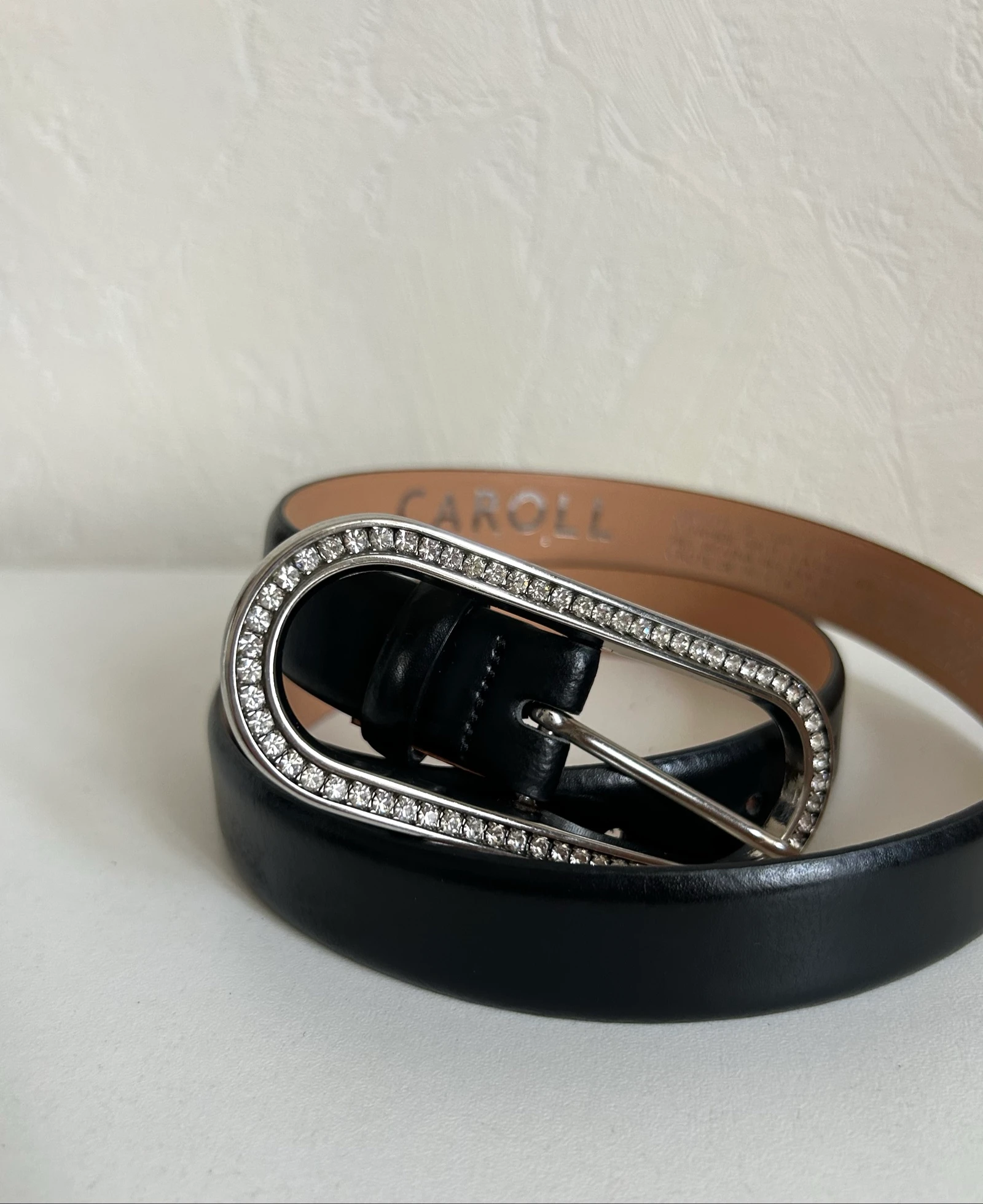 Ceinture Caroll femme noire boucle strass élégante chic vintage T85 – photo 17